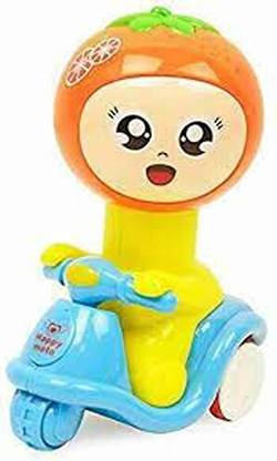 Gedlly Non-Toxic Fruit Orange Push & Pull Along Colorful Press and Go Toy @04