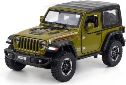 SARJUDAS ENTERPRISE 1:24 Diecast Model Alloy Jeep Wrangler Rubicon 1941 Metal Pull Back 6 Openable