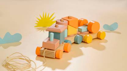 SmartBee Toys Pull Along Block Train