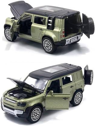 Adhira Toys Grey Defender Bonnet & Boot Pull-Back Action for Kids Diecast Model