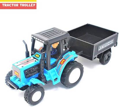 WooZee TRACTOR TROLLEY Miniature Pull Back Tractor