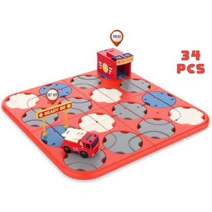 DARVICE Building TrHXL686-1 Diy Maze New Track fire truck