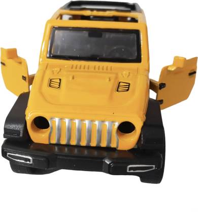shreekanak Metal Car Thar Yelow Car With Openable Door And Pull Back Function
