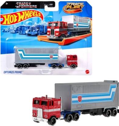 HOT WHEELS OPTIMUS PRIME Track Fleet, 1:64 Scale Die-Cast , Combined Cab & Trailer