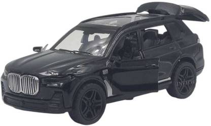 Shree Jee BMW X-7 SUV CAR (BLACK) ALLOY METAL FRONT DOORS & TAILGATE OPENABLE TOY