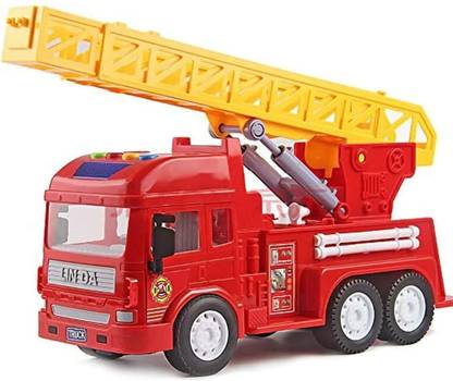 SR Toys Friction Power Version Fire Truck | Size is Big | Light & Sound Effect Available