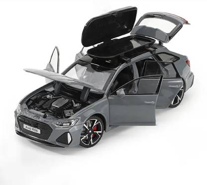 Skstore Die casting 1:24 Audi RS6 alloy pullback sound light metal collection car model