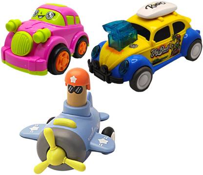 Vaniha Unbreakable Four-Wheel Drive Friction Powered Diecast Toy Set-B187