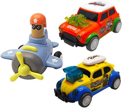 Vaniha Unbreakable Four-Wheel Drive Friction Powered Diecast Dancing Car Toy Set-O17