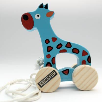 kidsgyor Wooden Push & Pull Along Toy Giraffe Speed The Process of Learning to Walk