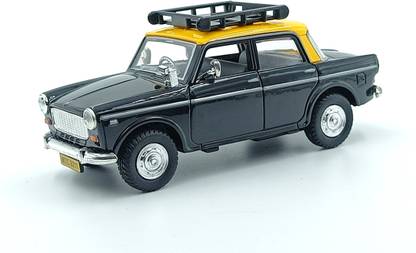 Omiyage Retro Plastic Taxi Car Toy (Queen, 1970s Design) - Kids Playtime Favourite
