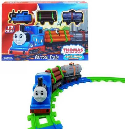 Muren Battery Operated Cartoon Thomas Train Play Set Toy Track with Connector Tank