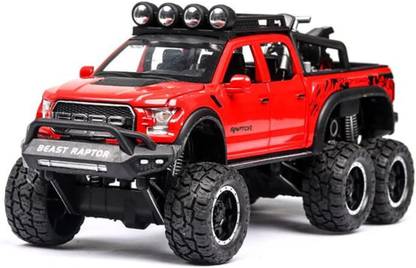 Akvanar 1:24 Ford Raptor F150 Alloy Diecast Car Light Sound Pickup Truck Pull Back pc 1