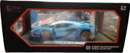 AKFLICKS Die-Cast Simulation Sound and Light Pull Back Series 1:24 Scale Metal Car