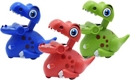 SR Toys Mouth Press and Go Dinosaur Car Toys for Boys and Girls 3+ Year Old (pack of 3)