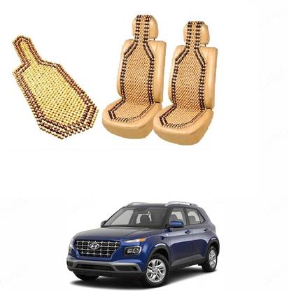 ROSHNEER ENTERPRISES Wooden Bead Seating Pad For  HYUNDAI Venue S Petrol