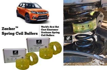 Zacker for Maruti Suzuki Brezza, all 4 Suspension Coil Spring Buffer, Shock Absorber