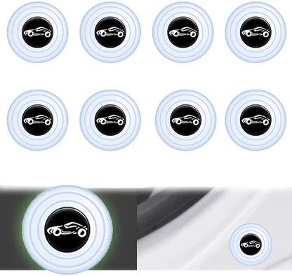 Shakambhri Car Door Shock Absorber Gaskets Protector 8 PCS White Shock Absorber