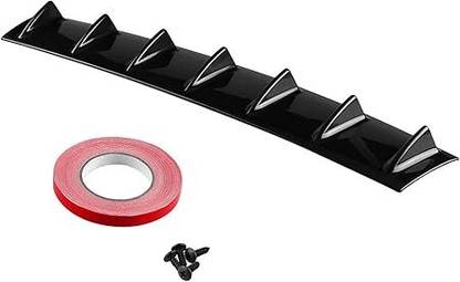 Auto MT Universal Rear Bumper Diffuser Car Spoiler 7-FIN Shark, Wing Black ABS Deflector Car Flywheel