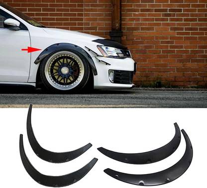 Auto MT JDM Universal Flexible Fender Flares Fit 2.75 Inch 4Pcs Wheel Arches Vehicle Tool Kit