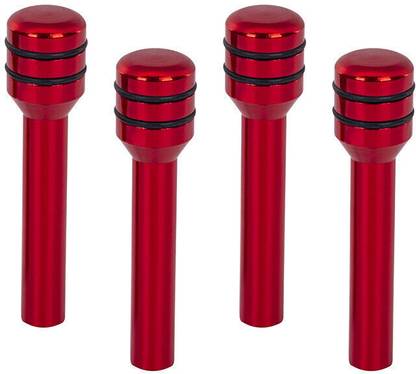 AUTO MT RED 4PC Set Door Lock Pull PIN Aluminum Interior CAR Door Lock Universal Spring Leaf