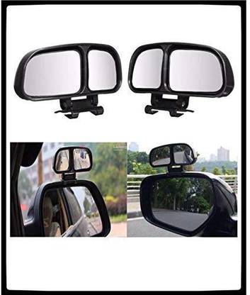 AUTO MT Car 3R-Mirror LEFT&RIGHT Blind Spot, Mirror 360 Degree Adjustable Wide-Angle. Spring Leaf