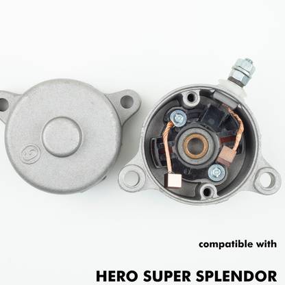 GEO Carbon Wati Complete With Brush & Brush Holder Compatible HERO SUPER SPLENDOR Vehicle Starter Motor
