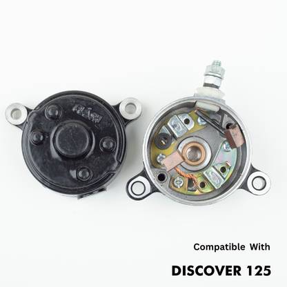 GEO Carbon Wati Complete Brush & Brush Holder Compatible With DISCOVER 125 Vehicle Starter Motor