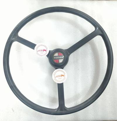 GOYAL MOTORS Willys Cj Gpw Mahindra Jeep 3 Spoke Steering Wheel PVC Type | 3 Spoke Wheell PVC Vehicle Steering Wheel For Cars
