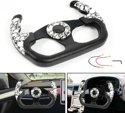 LAVITRA 13inch Universal Steering Wheel Sports Car Look Rally Race OffRoad with Free HUB Vehicle Steering Wheel For Cars