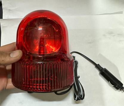 Auto MT Police RED BATTI Revolving Light Led Rotating Emergency Roof Warning VIP Vehicle Tool Kit
