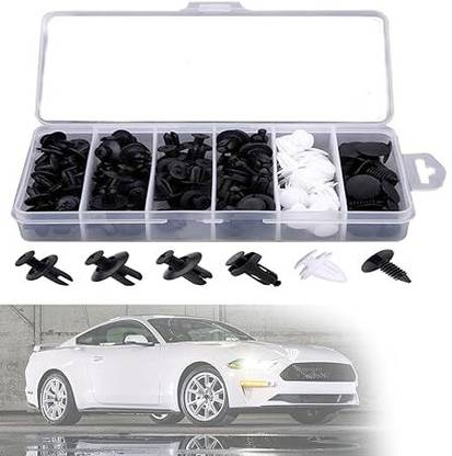 CAREOPETA 100 Pcs Car Bumper Clip Retainer Clip Trim Panel Clip Vehicle Tool Kit Rivet