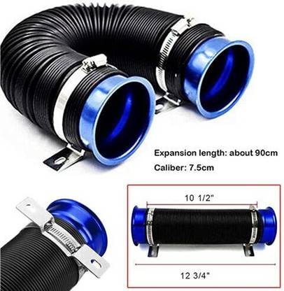 Auto MT Car Turbo BLUE Flexible Air Intake Pipe Tube Intake Inlet Hose Kit Vehicle Tool Kit