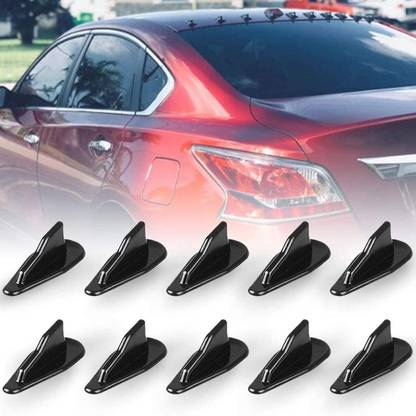 Auto MT Mini Shark Fin 10 Pcs, Diffuser Vortex Generator, Car Roof Decoration Spoiler. Car Spoiler