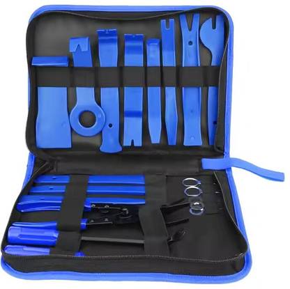 Obdking 19PCS Car Trim Removal Tool Kit Set for Auto Door Dash Panel Audio Installer Vehicle Tool Kit