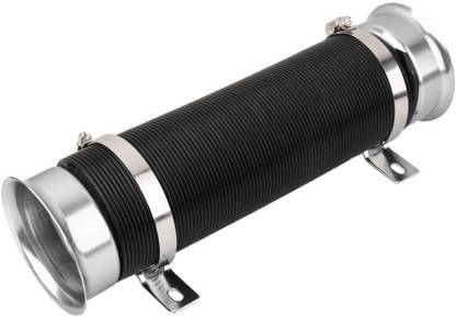Auto MT Adjustable 3" Flexible Cold Air Intake Pipe Inlet Hose Tube Duct Kit SILVER Vehicle Tool Kit