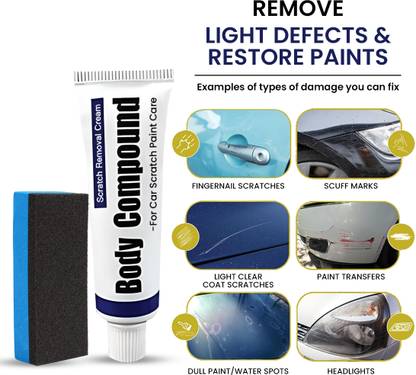 Opulent Mirage Car Scratch Remover Kit with Polish Wax & Sponge – Fix Swirl Marks Vehicle Tool Kit