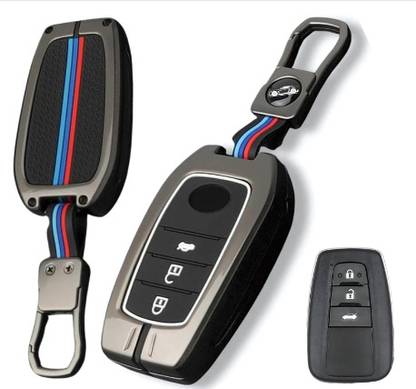 Auto MT Metal Key Cover Toyota Fortuner,Innova Hycross, Invicto, 3 Button Vehicle Tool Kit