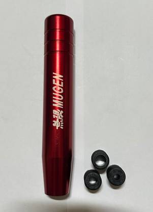 AUTO MT Mugen Red Gear Knob 18CM Long Universal Aluminium Racing Car Manual Spring Leaf