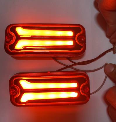 Auto MT 2PCS RED LED Side Panel Indicator Light for Maruti Gypsy Car Flywheel