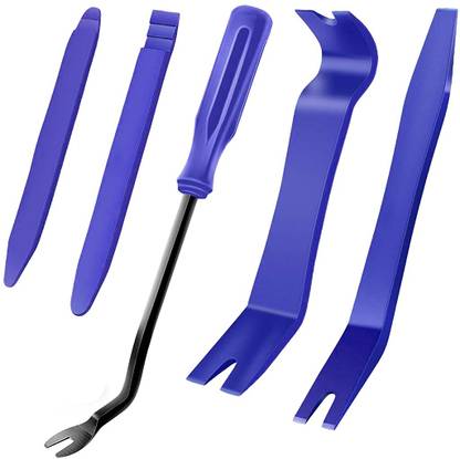 SUPVOX 5Pcs Pry Tools For Car Auto Radio Door Clip Panel Trim Dash Audio, New Car Door Vehicle Tool Kit