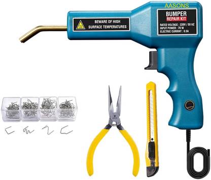 AASONS Car Bumper 70W Plastic Welding Kit With 4 Types – 50pc each Thermal Staples Vehicle Tool Kit