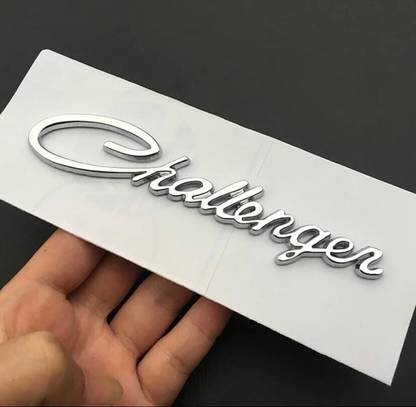 Auto MT Challenger Challenger CHROME Logo 14x2.5cm Metal Emblem 3D Badge Sport Sticker Vehicle Tool Kit