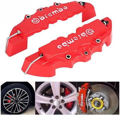 AUTO MT Car BREMBO Universal Disc Brake Caliper Covers Kit 3D Decor Guard Protector 2PC Spring Leaf