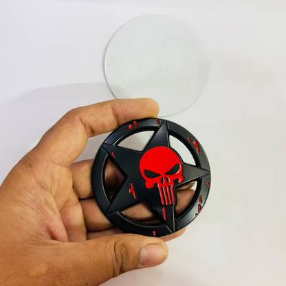 Auto MT Black New Punisher Skull Metal Logo for Car&Bike 3D Badge Sticker (7.6cmx7.6cm) Vehicle Tool Kit