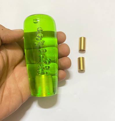 AUTO MT (GREEN) 10CM, CRYSTAL BUBBLE STYLING GEAR SHIFT KNOB SPORTY Spring Leaf