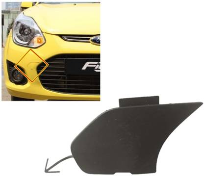 My IND Front Bumper Tow Hook Cover Cap Black Cover figo 1st gen Front Mount Towing Hook