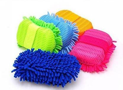 umis creation Microfibre Wash and Dry Cleaning Sponge For Home Car Multipurpose Cleaning