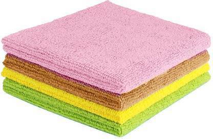 Palakshi Cleaning Table,Heavy Quality Microfiber Material, Pack of 4 Wet and Dry Microfiber Cleaning Cloth