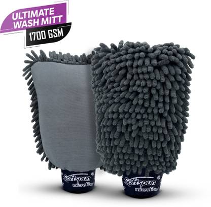 SOFTSPUN SINSD_GY2 Microfiber Vehicle Washing  Hand Glove